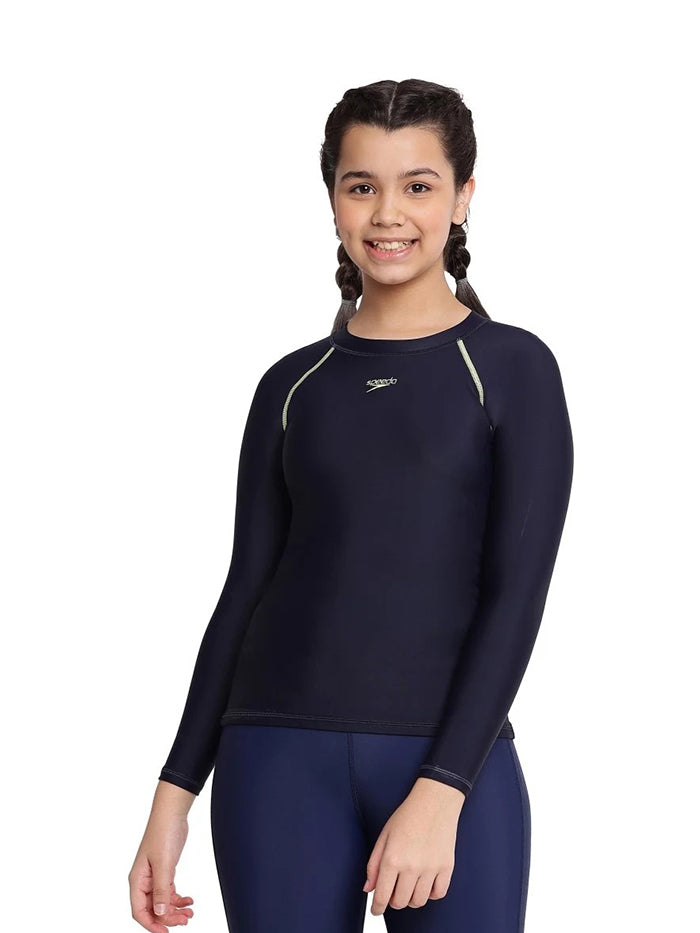Speedo Junior Female Long Sleeve Suntop - 8GS73106875