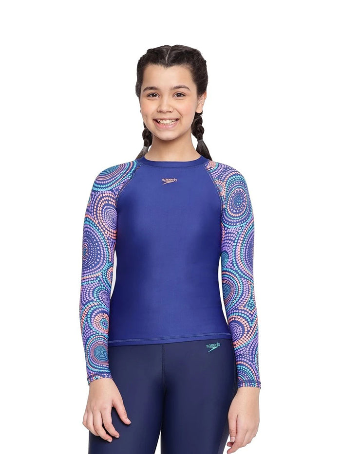 Speedo Junior Female Long Sleeve Suntop - 8GS73115212
