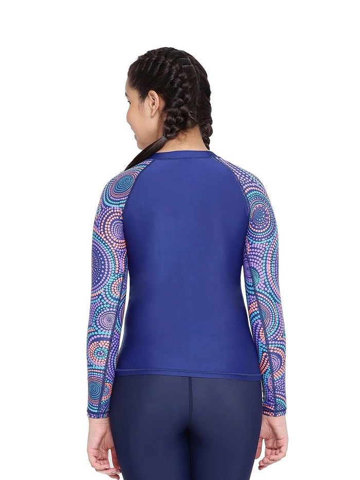 Speedo Junior Female Long Sleeve Suntop - 8GS73115212