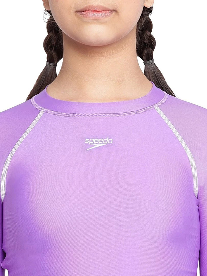 Speedo Junior Female Long Sleeve Suntop - 8GS73115428