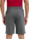 Men&#39;s Charcoal Melange &amp; Shanghai Red Super Combed Cotton Rich Straight Fit Shorts