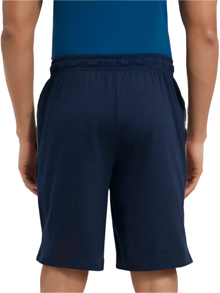 Men&#39;s Navy &amp; Charcoal Melange Super Combed Cotton Rich Straight Fit Shorts