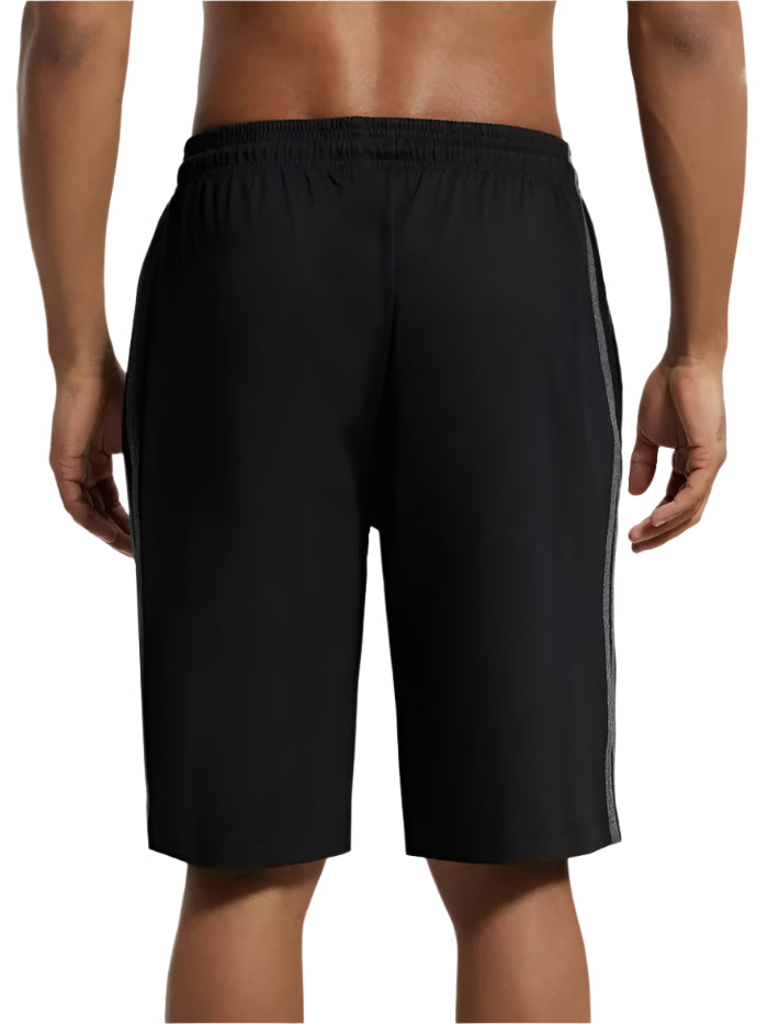 Men&#39;s Super Combed Cotton Rich Regular Fit Black Shorts