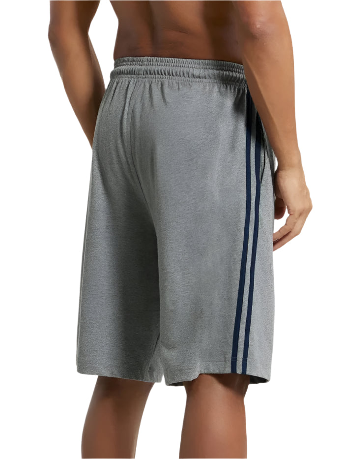 Men&#39;s Super Combed Cotton Rich Regular Fit Grey Melange &amp; Navy Shorts