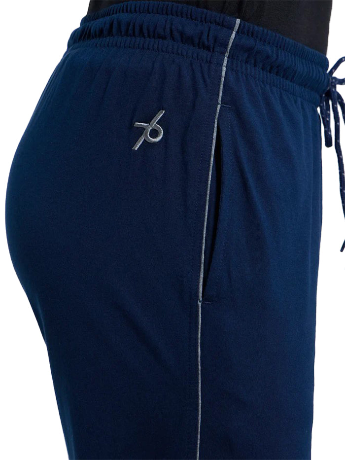 Men&#39;s Super Combed Cotton Rich Regular Fit Navy &amp; Grey Melange Trackpant