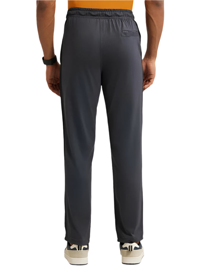 Men&#39;s Super Combed Cotton Rich Straight Fit Graphite &amp; Black Trackpant