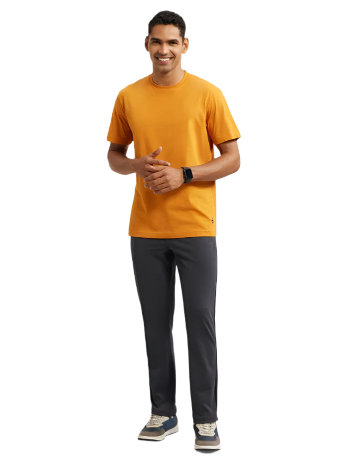 Men&#39;s Super Combed Cotton Rich Straight Fit Graphite &amp; Black Trackpant