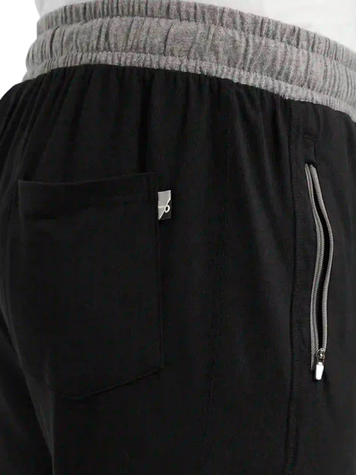 Men&#39;s Super Combed Cotton Rich Black &amp; Grey Melange Slim Fit Trackpant