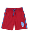 Boy&#39;s Super Combed Cotton Rich Graphic Printed  Charcoal Melange &amp; Shanghai Red Shorts