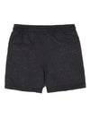 Girl&#39;s Super Combed Cotton French Terry Solid Black Snow Melange Shorts