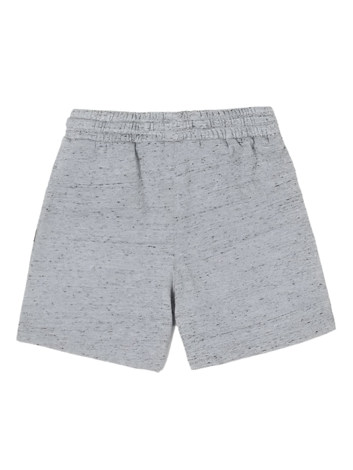 Girl's Super Combed Cotton French Terry Solid Grey Snow Melange Shorts
