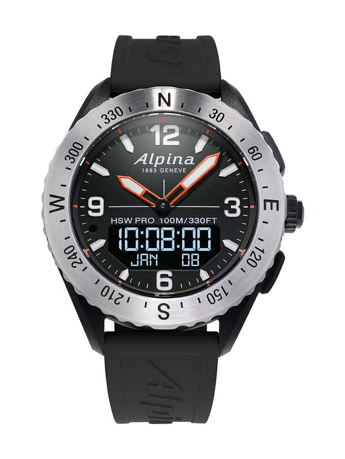 ALPINA ALPINER X QUARTZ BLACK DIAL MEN'S SMART WATCH