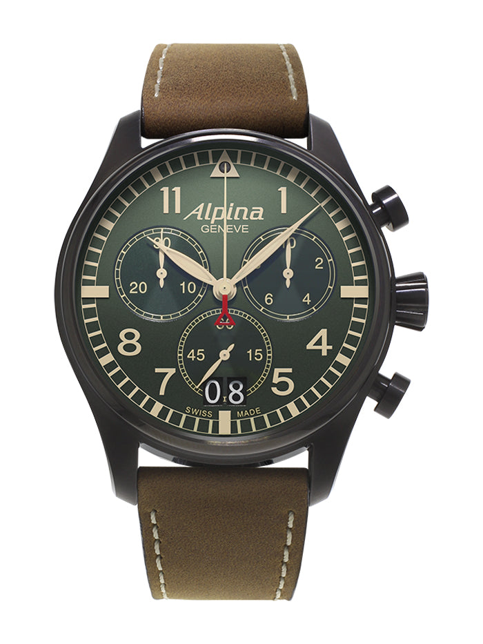 ALPINA STARTIMER PILOT CHRONOGRAPH BIG DATE WATCH