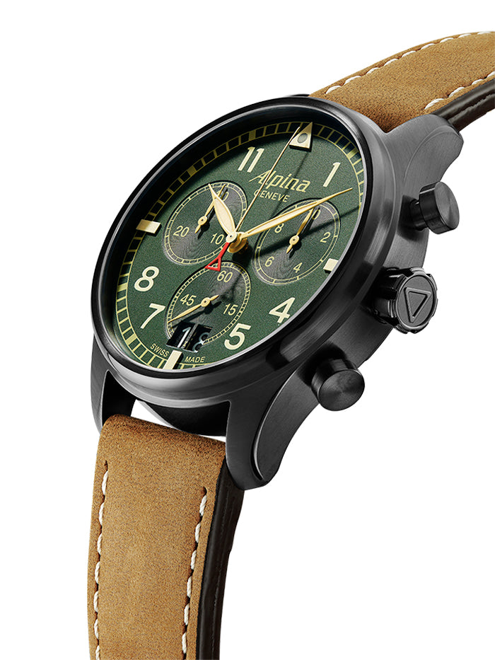 ALPINA STARTIMER PILOT CHRONOGRAPH BIG DATE WATCH