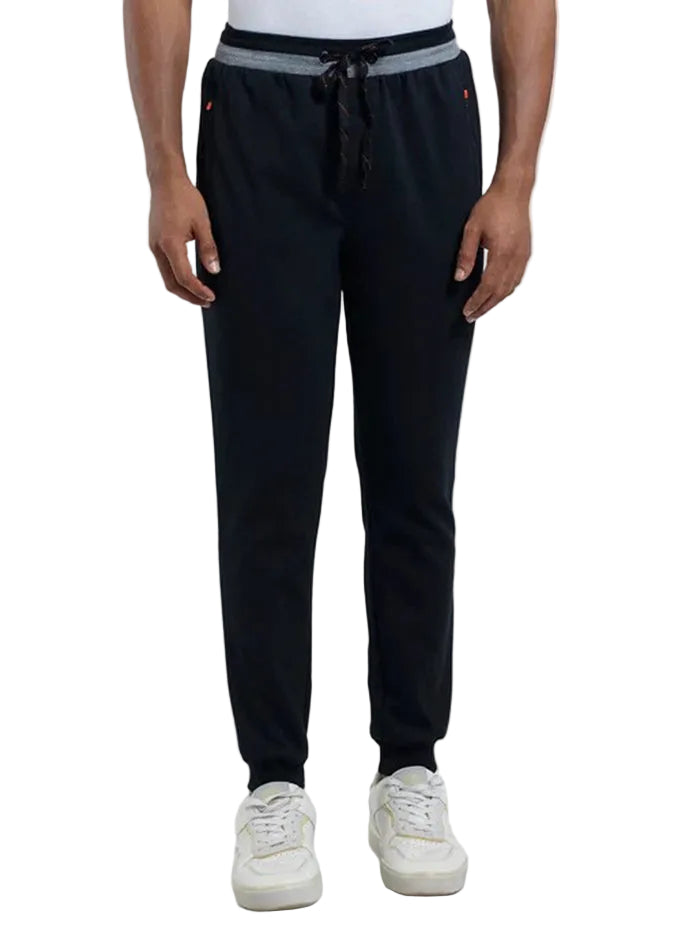 Super Combed Cotton Rich Pique Slim Fit Jogger - Black