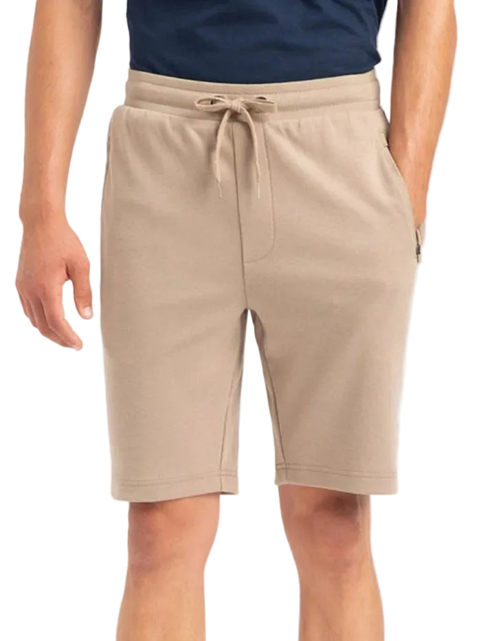 Super Combed Cotton Rich Straight Fit Shorts with Zipper Pockets - Desert Taupe