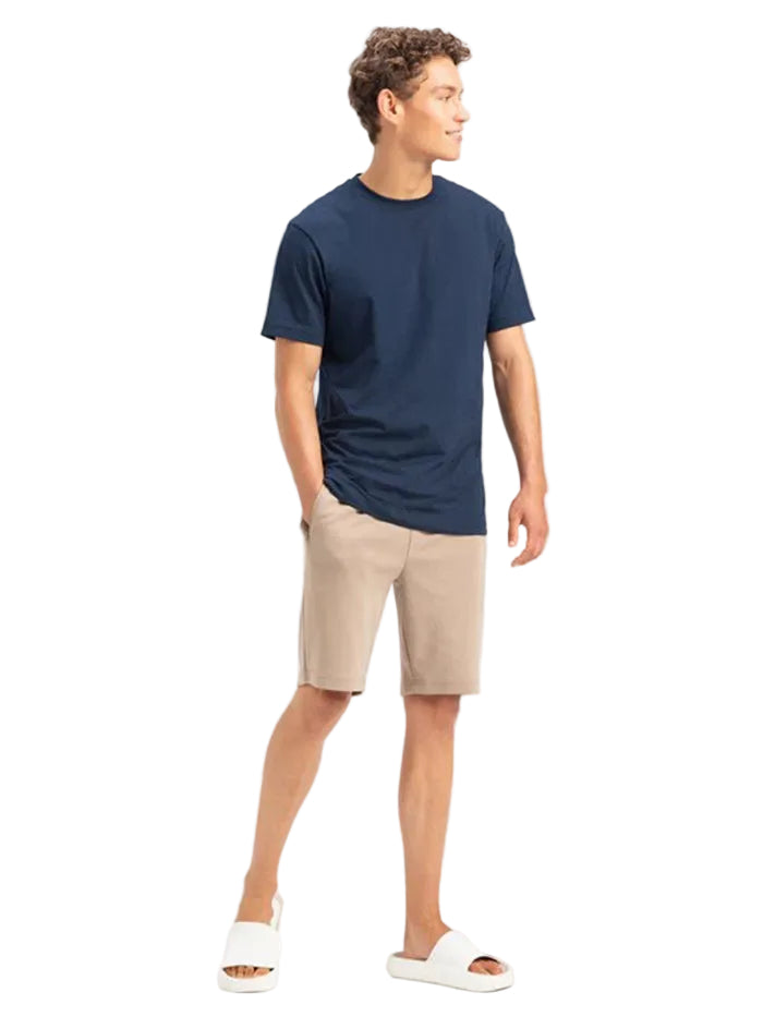 Super Combed Cotton Rich Straight Fit Shorts with Zipper Pockets - Desert Taupe