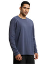 Men&#39;s Super Combed Cotton Rich Solid Round Neck Full Sleeve Odyssey grey T-Shirt