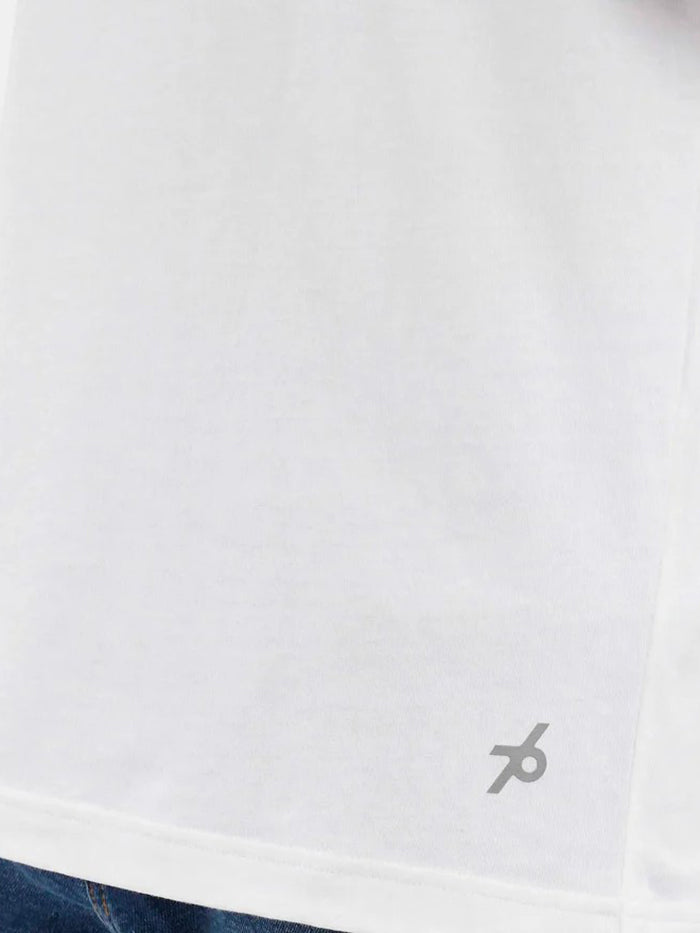 Men&#39;s Super Combed Cotton Rich Solid Round Neck Full Sleeve White T-Shirt