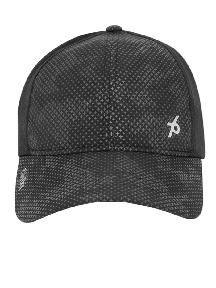 Printed Cap with Adjustable Back Closure and StayDry Technology - Black