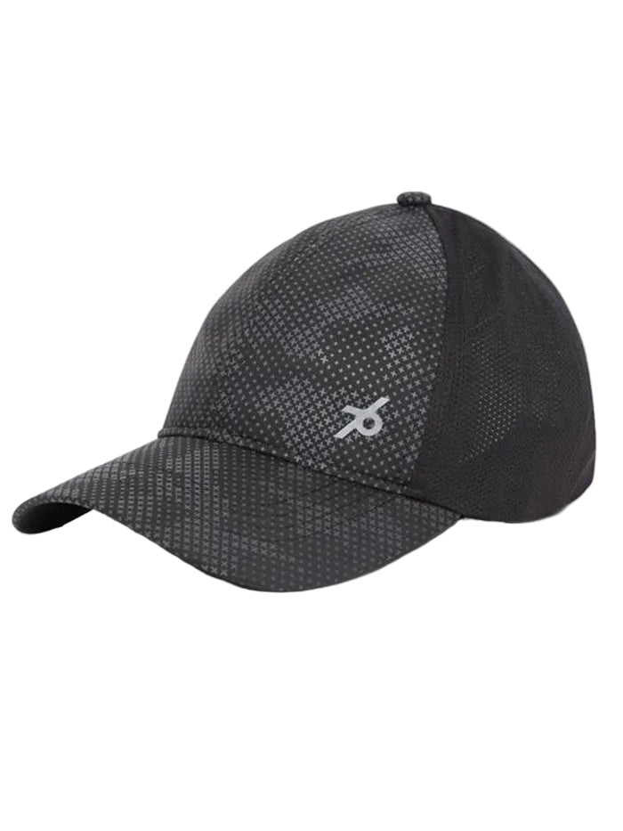 Printed Cap with Adjustable Back Closure and StayDry Technology - Black