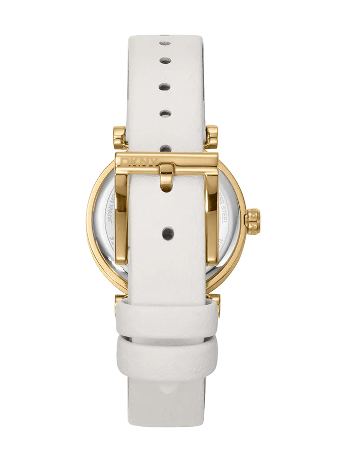 DKNY DK1L090L0025 LADIES WHITE LEATHER WATCH