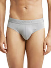 Men&#39;s Tencel Micro Modal Cotton Elastane Stretch Solid Bright Light Grey Brief