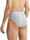 Men&#39;s Tencel Micro Modal Cotton Elastane Stretch Solid Bright Light Grey Brief