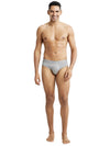 Men&#39;s Tencel Micro Modal Cotton Elastane Stretch Solid Bright Light Grey Brief