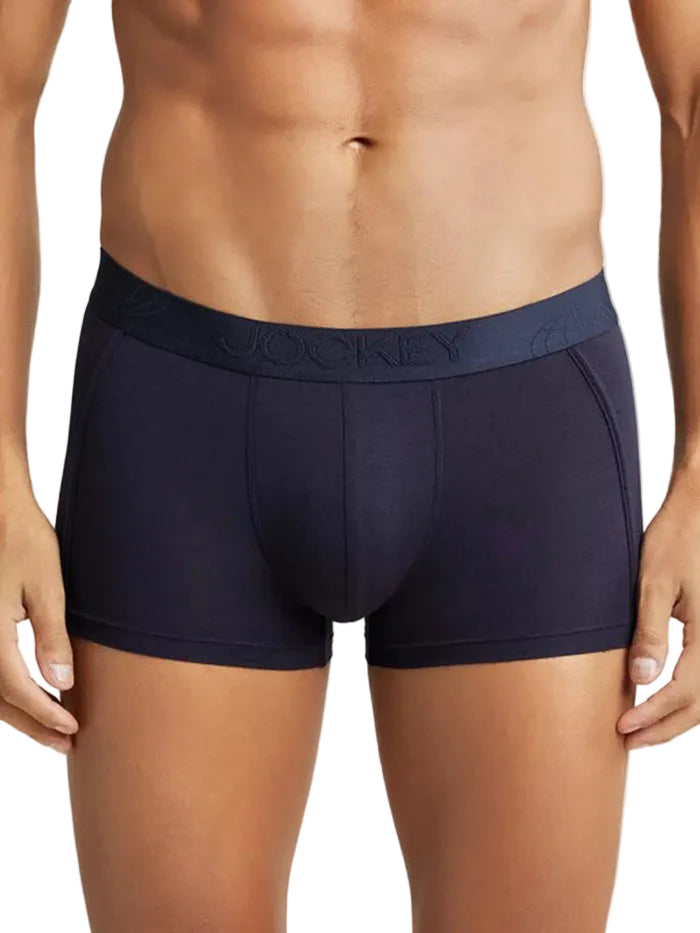 Tencel Micro Modal Cotton Elastane Stretch Solid Trunk with Natural StayFresh Properties - True Navy