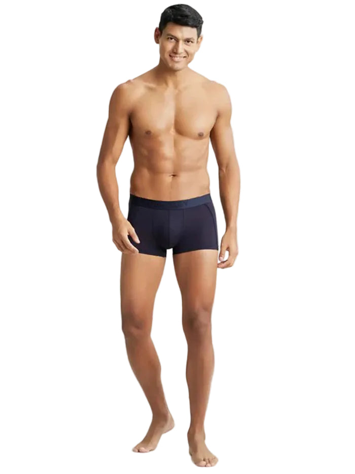 Tencel Micro Modal Cotton Elastane Stretch Solid Trunk with Natural StayFresh Properties - True Navy