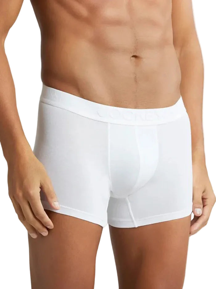 Tencel Micro Modal Cotton Elastane Stretch Solid Trunk with Natural StayFresh Properties - White