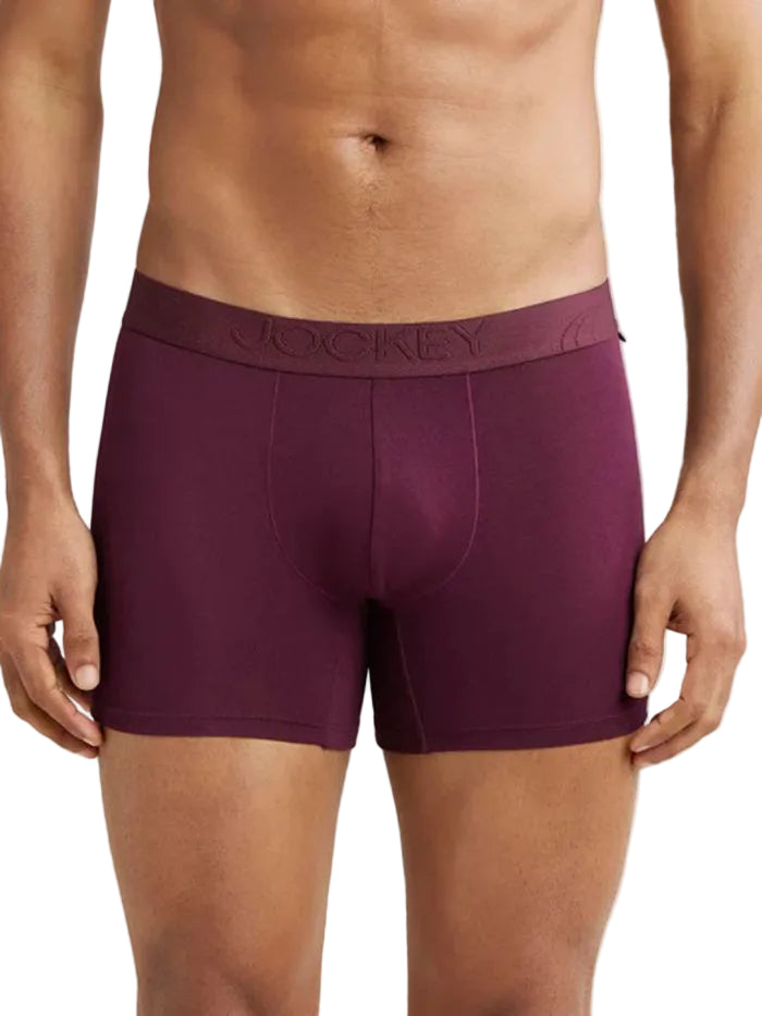 Tencel Micro Modal Cotton Elastane Stretch Solid Trunk with Natural StayFresh Properties - Wine Tasting