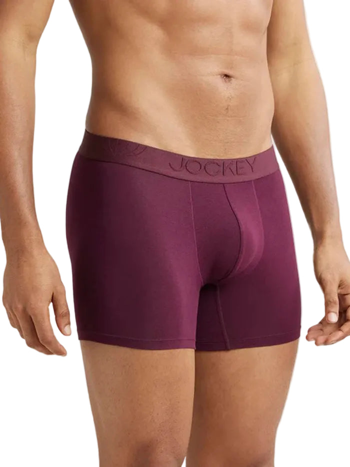 Tencel Micro Modal Cotton Elastane Stretch Solid Trunk with Natural StayFresh Properties - Wine Tasting