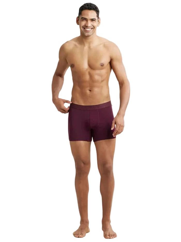 Tencel Micro Modal Cotton Elastane Stretch Solid Trunk with Natural StayFresh Properties - Wine Tasting