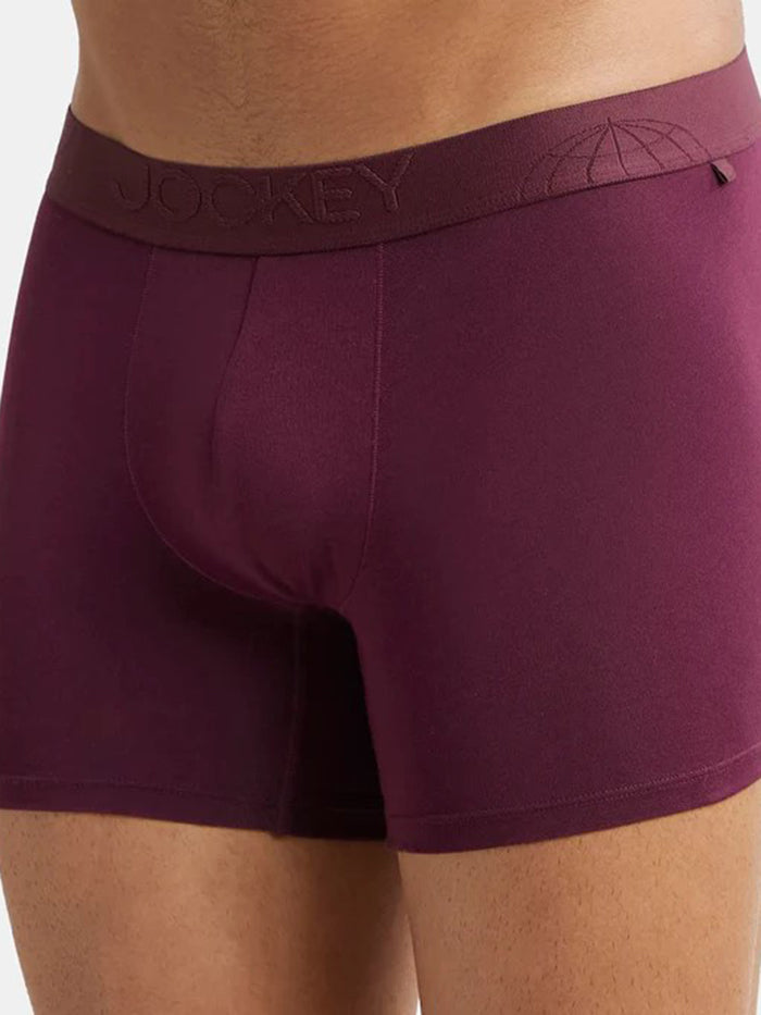 Tencel Micro Modal Cotton Elastane Stretch Solid Trunk with Natural StayFresh Properties - Wine Tasting