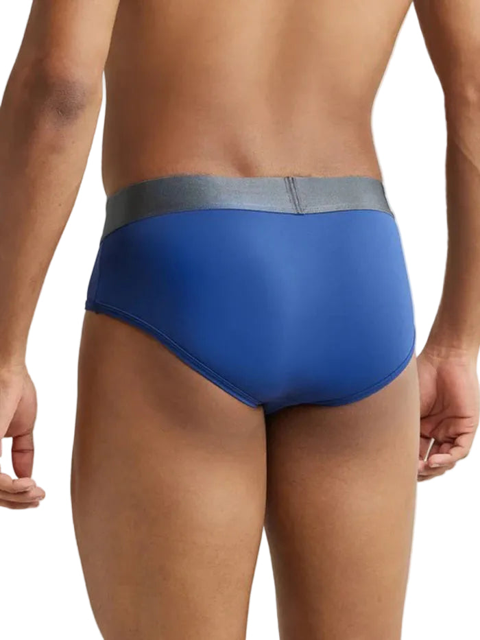 Men's Tactel Microfiber Elastane Stretch Solid Brief - Royal Blue