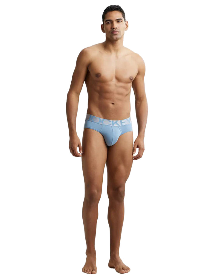 Men&#39;s Tactel Microfiber Elastane Stretch Solid Brief - Blue Shadow