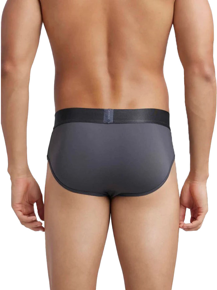 Men&#39;s Tactel Microfiber Elastane Stretch Solid Brief - Ebony