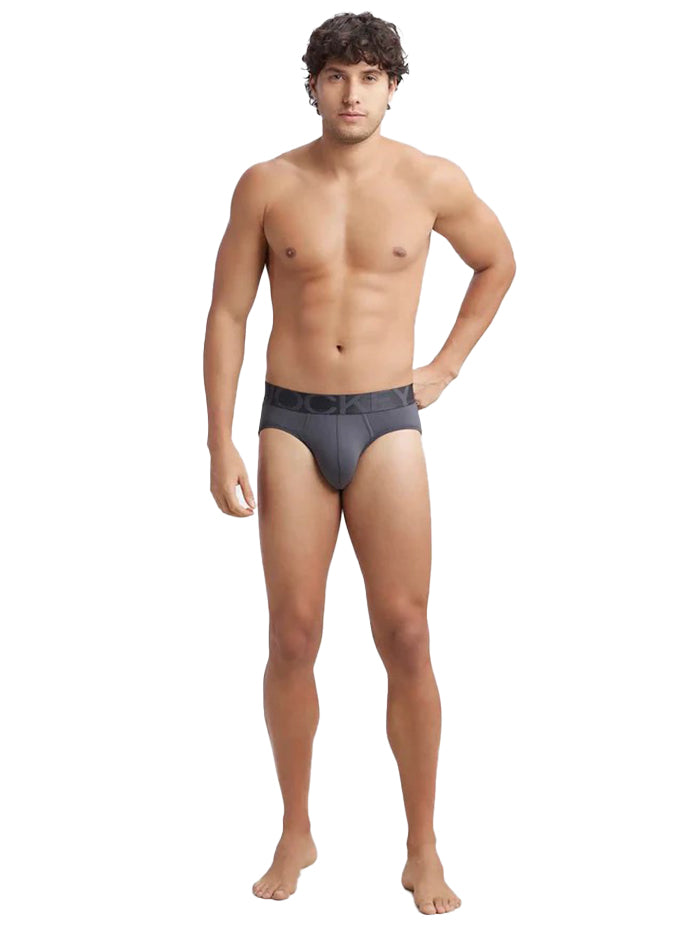 Men&#39;s Tactel Microfiber Elastane Stretch Solid Brief - Ebony