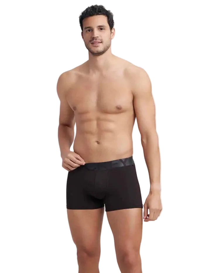 Men's Tactel Microfiber Elastane Stretch Solid Brown Trunk