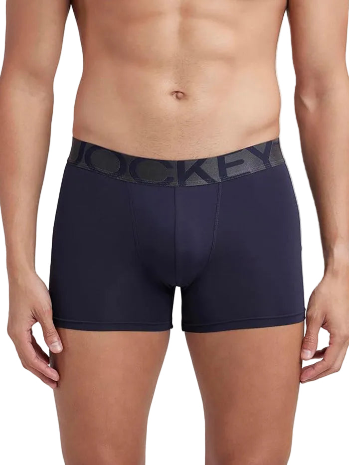Men's Tactel Microfiber Elastane Stretch Solid True Navy Trunk