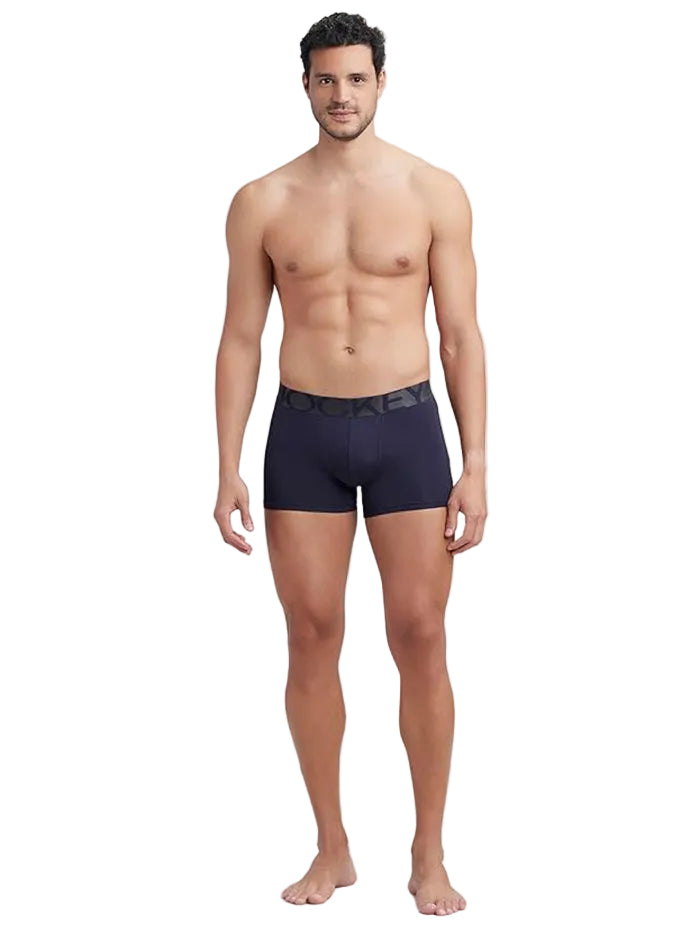 Men's Tactel Microfiber Elastane Stretch Solid True Navy Trunk