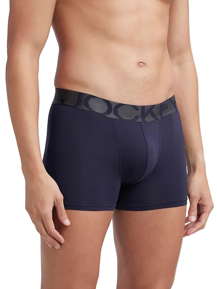 Men's Tactel Microfiber Elastane Stretch Solid True Navy Trunk