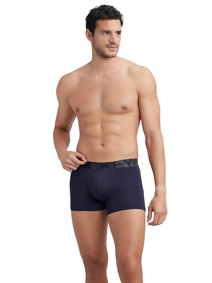 Men's Tactel Microfiber Elastane Stretch Solid True Navy Trunk