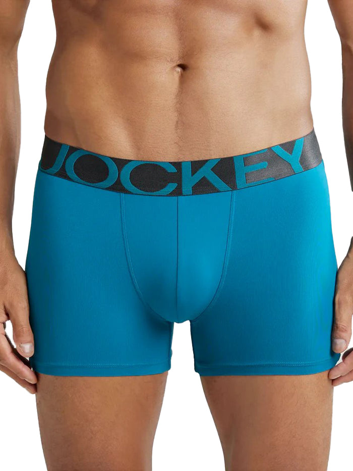 Men's Tactel Microfiber Elastane Stretch Solid Ocean Depth Trunk