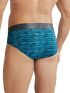 Men&#39;s Tactel Microfiber Elastane Stretch Ocean Depth Prints Printed Brief