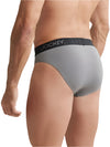 Men&#39;s Supima Cotton Elastane Stretch Solid Gunmetal Brief