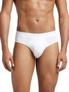 Men&#39;s Supima Cotton Elastane Stretch Solid White Brief