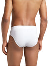 Men&#39;s Supima Cotton Elastane Stretch Solid White Brief